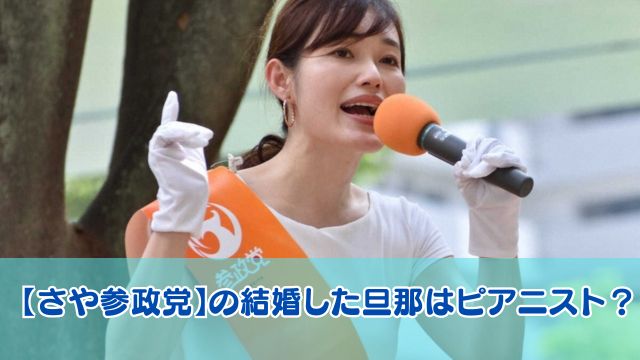 【さや参政党】の結婚した旦那はピアニスト？かわいい厳選画像も紹介！